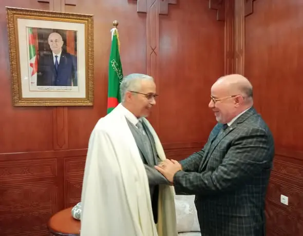 مشاركة السيد رئيس المجلس الإسلامي الأعلى الأستاذ الدكتور مبروك زيد الخير رفقة عضو المجلس الدكتور كمال بوزيدي في مراسم افتتاح جائزة الجزائر الدولية لحفظ القرآن الكريم وإحياء التراث الإسلامي